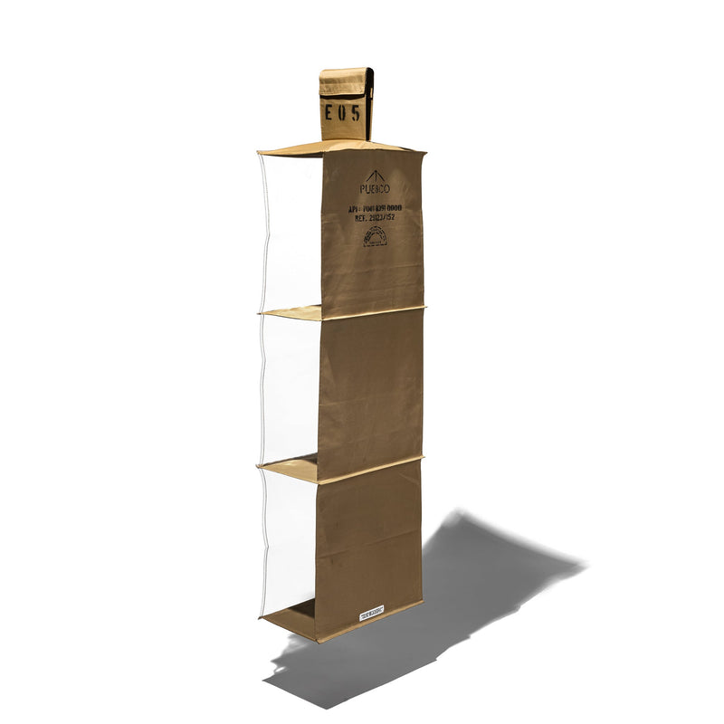 RUBBERIZED FABRIC HANGING ORGANIZER / BAG 3 Shelves