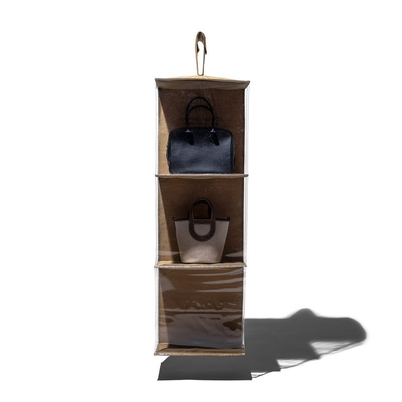 RUBBERIZED FABRIC HANGING ORGANIZER / BAG 3 Shelves