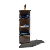 RUBBERIZED FABRIC HANGING ORGANIZER / BAG 4 Shelves