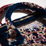 POLYESTER COTTON RUG FABRIC BAG NAVY BLUE