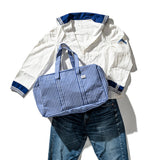 SHIRT FABRIC SCHOOL BAG / Stripe A