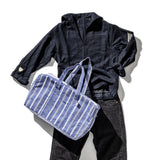 SHIRT FABRIC SCHOOL BAG / Stripe B