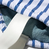 SHIRT FABRIC DRAWSTRING BAG / White Stripe