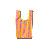 SCHOOL TIE FABRIC SMALL BAG / Pink x Yellow