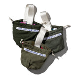 VINTAGE JUMPSUIT FABRIC DRAWSTRING BAG - LIM.ED.