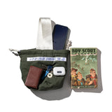 VINTAGE JUMPSUIT FABRIC DRAWSTRING BAG - LIM.ED.