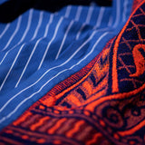 RUG FABRIC REVERSIBLE GOWN / Navy Blue