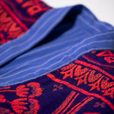 RUG FABRIC REVERSIBLE GOWN / Navy Blue