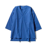 COTTON STRIPE SHIRT / CREW NECK