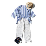 COTTON STRIPE SHIRT / CREW NECK