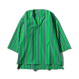 COTTON STRIPE SHIRT / CREW NECK