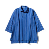 COTTON STRIPE SHIRT / REGULAR COLLAR