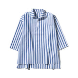 COTTON STRIPE SHIRT / REGULAR COLLAR