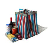 RECYCLED PLASTIC STRIPE BAG / Rectangle D26