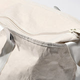 LAMINATED FABRIC x VINTAGE FABRIC BAG / 40 x 35