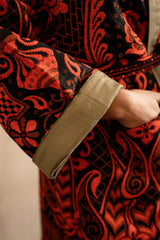 RUG FABRIC REVERSIBLE GOWN / Black
