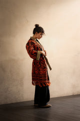 RUG FABRIC REVERSIBLE GOWN / Black