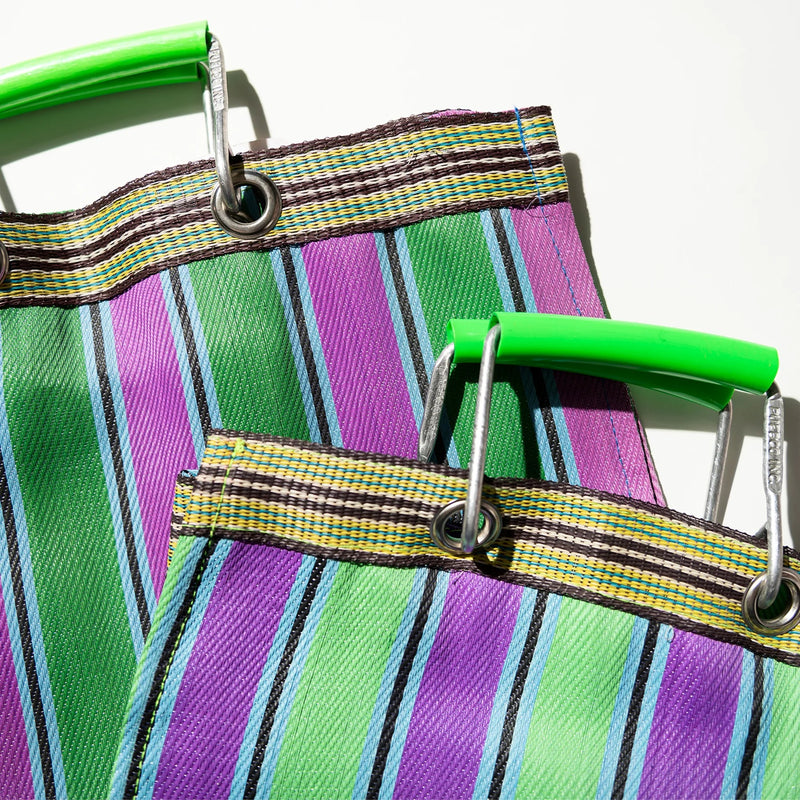 RECYCLED PLASTIC STRIPE BAG / Wide