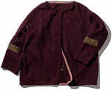 VINTAGE WOOL GARMENTS FABRIC BAG / BURGUNDY