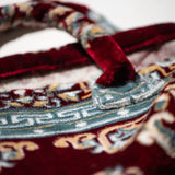 POLYESTER COTTON RUG FABRIC BAG BURGUNDY