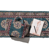 POLYESTER COTTON RUG FABRIC BAG BLUE