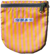 SCHOOL TIE FABRIC SEMICIRCLE POUCH