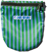 SCHOOL TIE FABRIC SEMICIRCLE POUCH