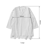 COTTON STRIPE SHIRT / CREW NECK