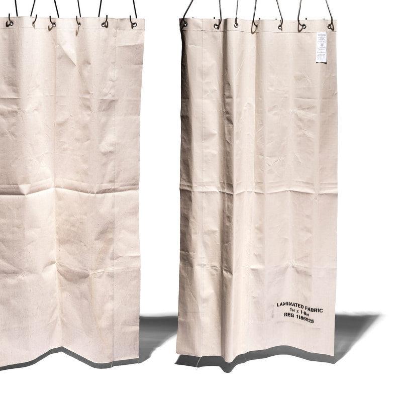 WHITE LAMINATED FABRIC CURTAIN