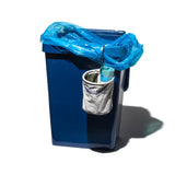 VINTAGE MATERIAL HOOK BASKET / Small