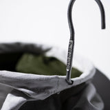 VINTAGE MATERIAL HOOK BASKET / Medium