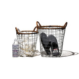 RATTAN TOP WIRE BASKET / Medium