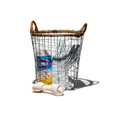 RATTAN TOP WIRE BASKET / Medium