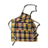 RECYCLE COTTON CHECK APRON / Blue