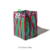 RECYCLED PLASTIC STRIPE BAG / Rectangle D26