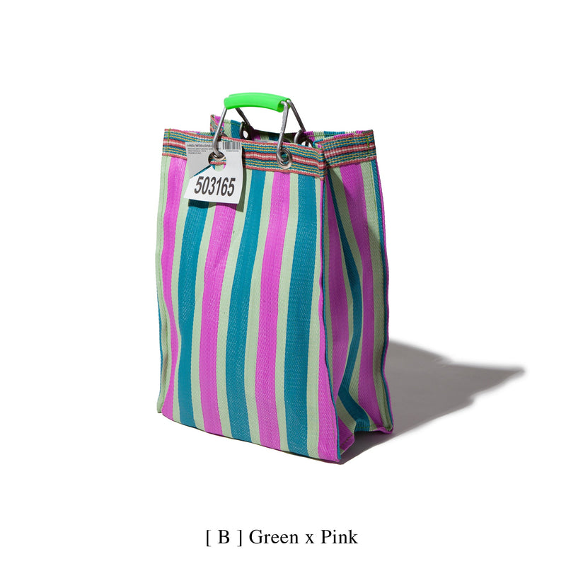 RECYCLED PLASTIC STRIPE BAG / Rectangle D15
