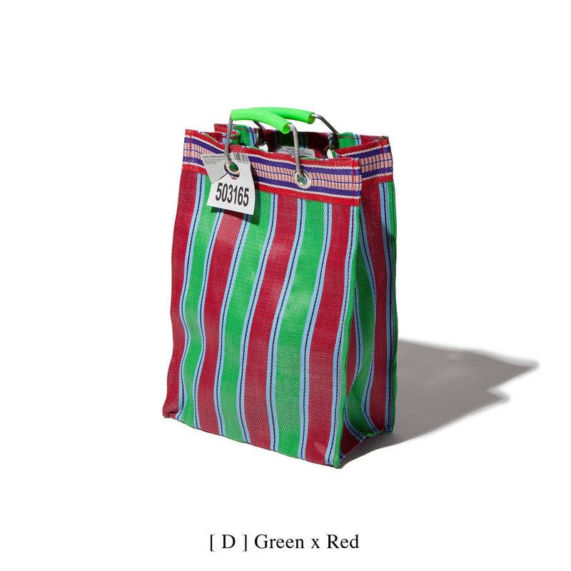RECYCLED PLASTIC STRIPE BAG / Rectangle D15