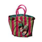 POOL BAG PATTERN LINING / Pink Tube