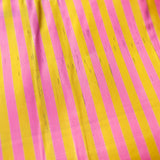 SCHOOL TIE FABRIC BAG / Pink x Yellow