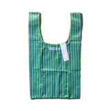 SCHOOL TIE FABRIC BAG / Green x Light Blue