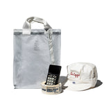 COVERED PARACHUTE DOCUMENT BAG / White