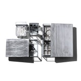 GLASS BOX WITH RECYCLE STEEL LID / Jewelry Double