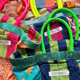 POOL BAG PATTERN LINING / Pink Tube